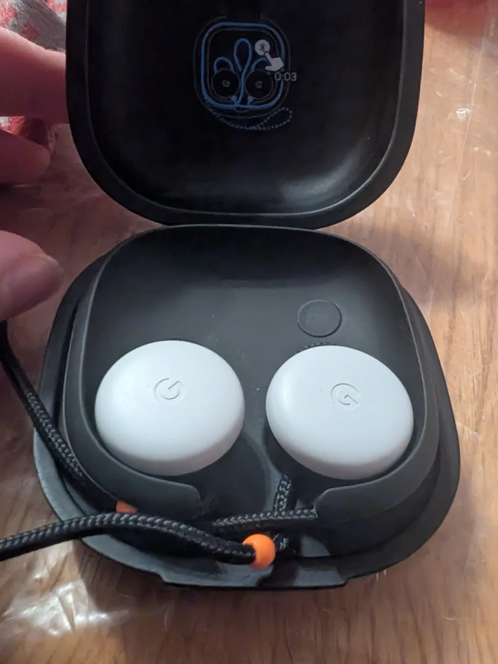 Google Pixel Buds Fabric Charging Case in Charcoal Gray
